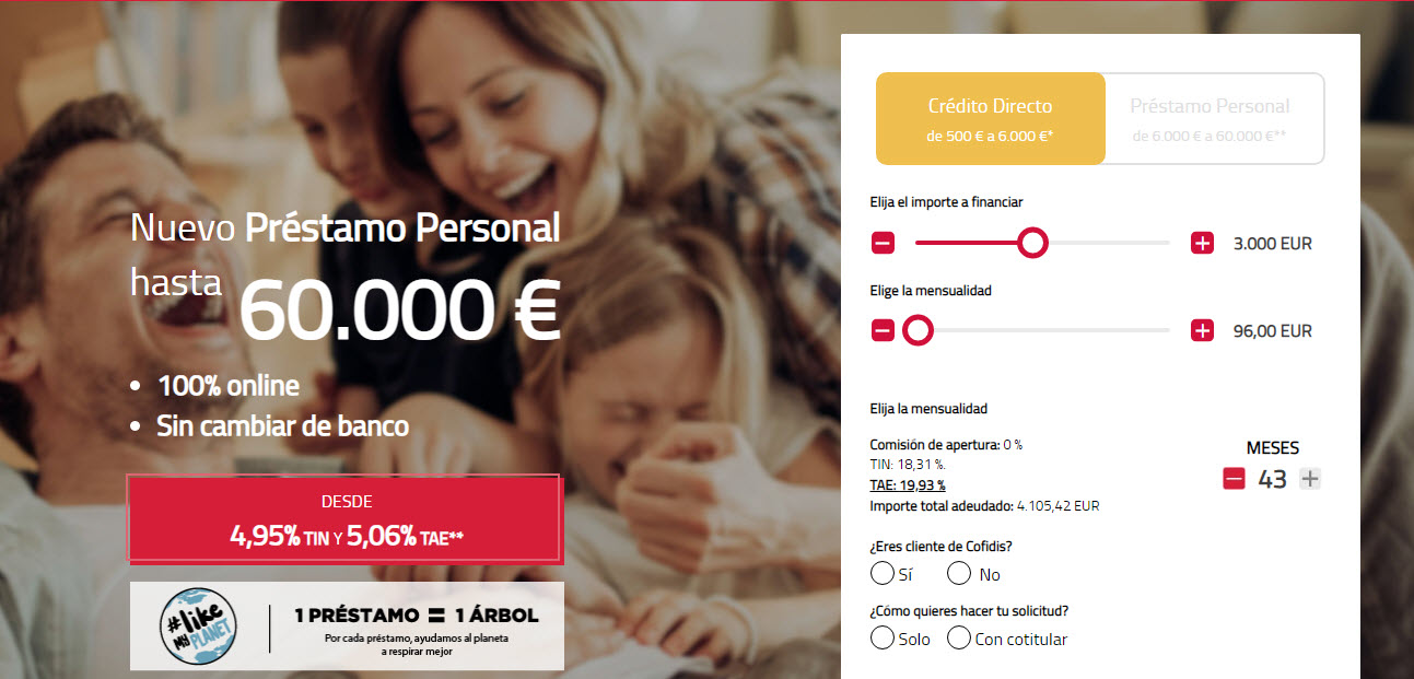 cofidis credito proyecto intereses