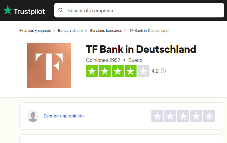 Préstamos TF Bank opiniones