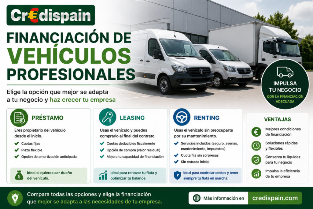 Financiación de vehículos profesionales