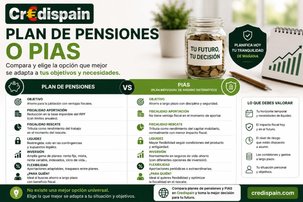 Plan de pensiones o PIAS