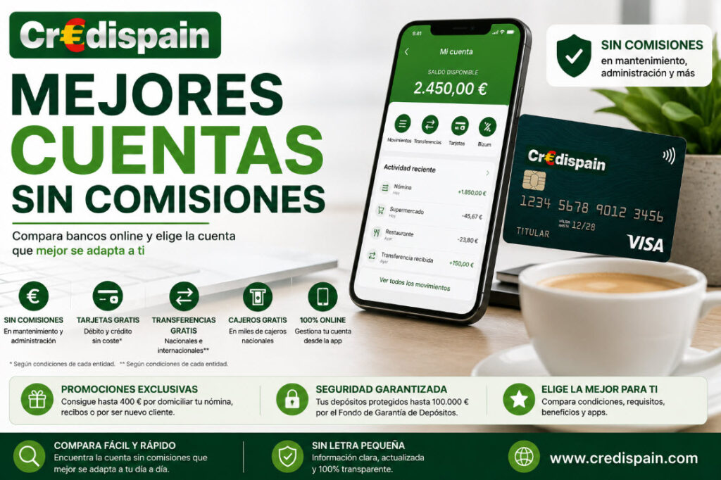 mejores cuentas sin comisiones