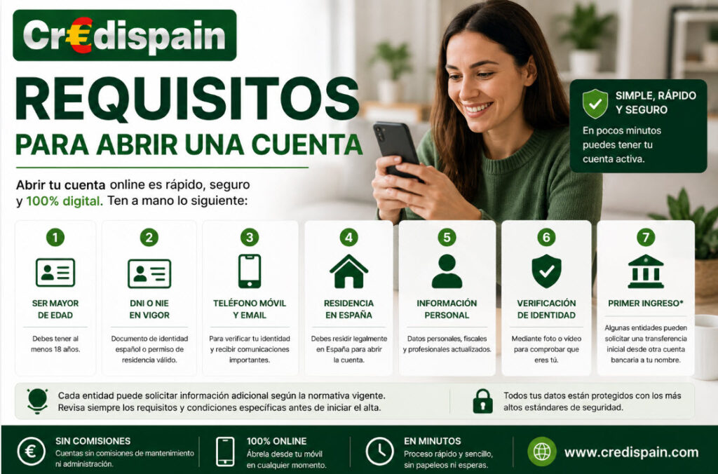 requisitos para abrir una cuenta
