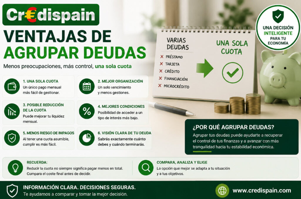 ventajas de agrupar deudas